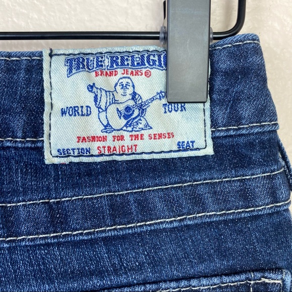 True Religion Rainbow Stitched Straight Jeans - Picture 9 of 13
